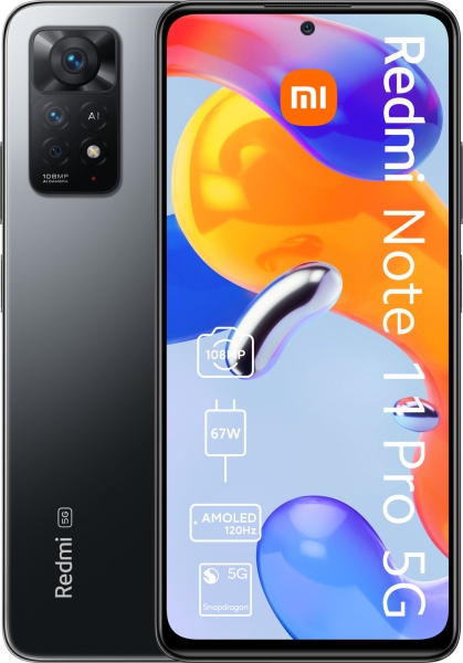 Xiaomi Redmi Note 11 pro 4G 128 GB DualSIM 6,67″ Smartphone Android 108 MPX grau