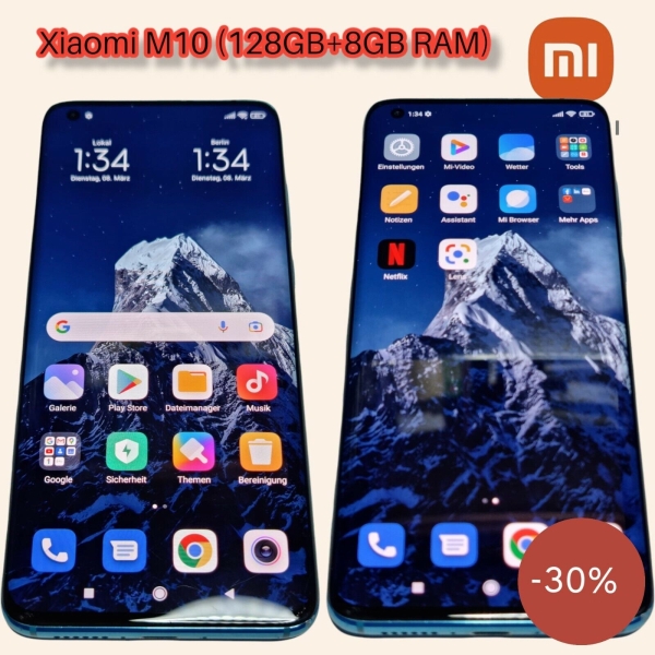 Xiaomi Mi10 5G 6,67″ Smartphone 128GB 8GB RAM 108MP AI Quad-Kamera MIUI 12