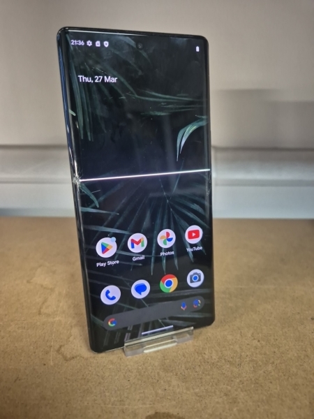 Google Pixel 6 Pro 128GB Stormy Black (entsperrt) Smartphone – Line-In-Display