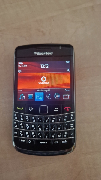 BlackBerry Bold 9700 Schwarz (Ohne Simlock) Smartphone Handy OHNE AKKU