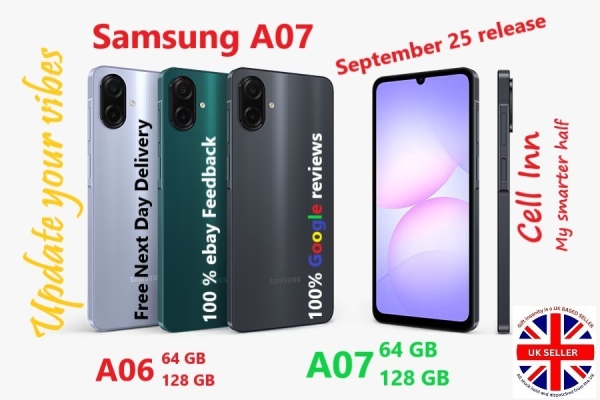 Samsung Galaxy A07 / A06 Dual-Sim entsperrt Smartphone Brandneu versiegelte Box