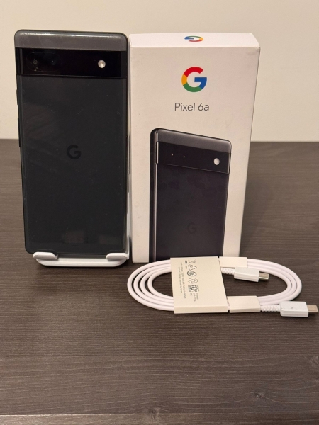 Google Pixel 6a 128GB anthrazit entsperrt Smartphone – gebrauchte Kamera Glasriss