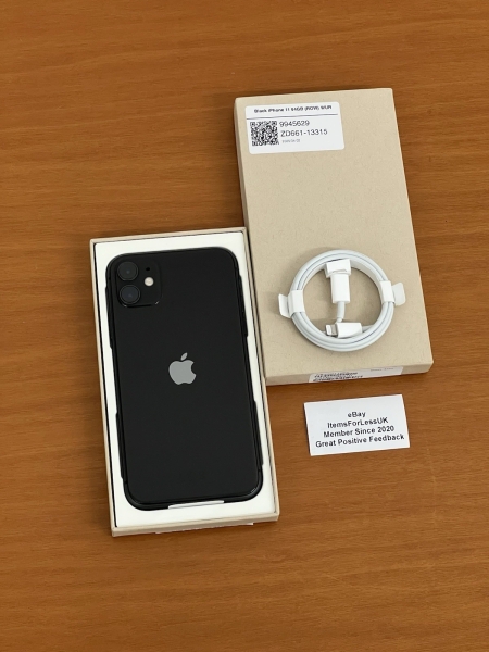 NEU Apple iPhone 11 64GB schwarz 4G entsperrt 6,1″ – Apple Garantie Ersatz UK
