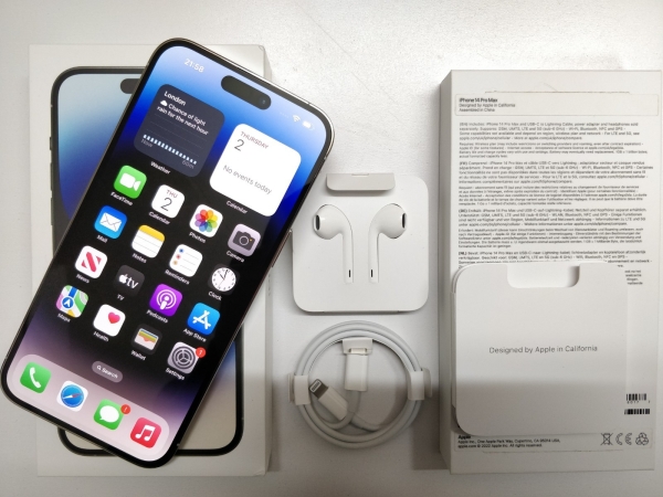 APPLE IPHONE 14 PRO MAX 256GB SILBER (ENTSPERRT) SMARTPHONE 100% BH + GRATIS P&P