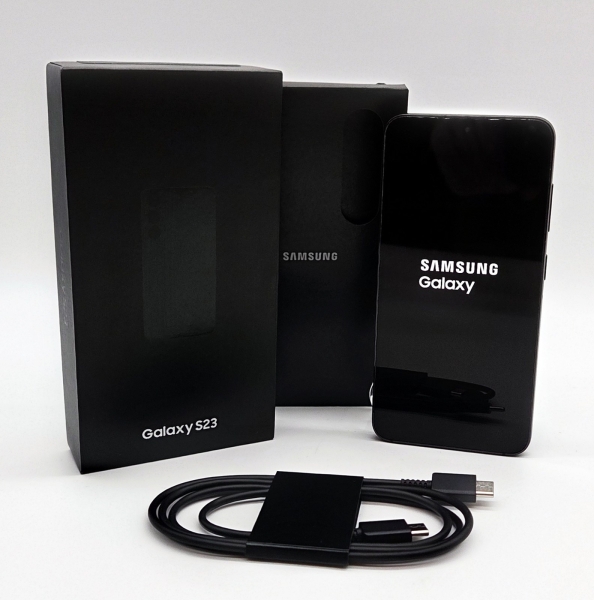 SAMSUNG Galaxy S23 128 GB Smartphone Phantom Black schwarz Armor Schutz