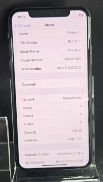 Apple iPhone X – 256GB – Space Grau (Vodafone) A1901 (GSM)