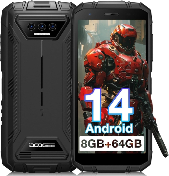 Doogee S41T Rugged Smartphone 6300mAh Octa Core 13MP Android 14 8GB+64GB