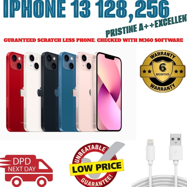 Apple iPhone 13 128GB,256GB,IOS SMARTPHONE ENTSPERRT TOP MAKELLOS A++