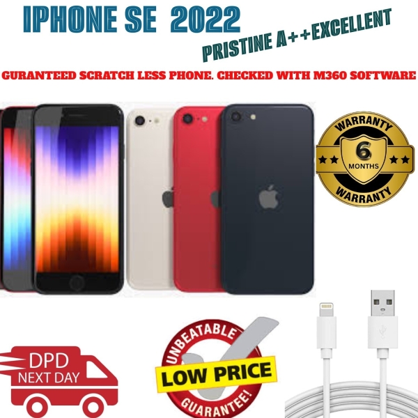 Apple iPhone SE 2022 3. Gen 5G 128GB entsperrt iOS Smartphone makellos A++ FARBE