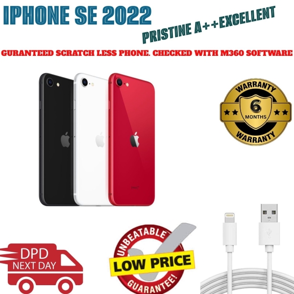 iPhone SE 2022 3. Gen 5G 256GB 100% 🔋 iOS Smartphone entsperrt makellos A++ ALLE
