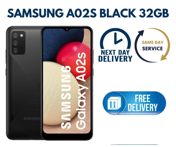 Samsung Galaxy A02s SM-A025G/DSN entsperrt 32GB schwarze Farbe Smartphone makellos