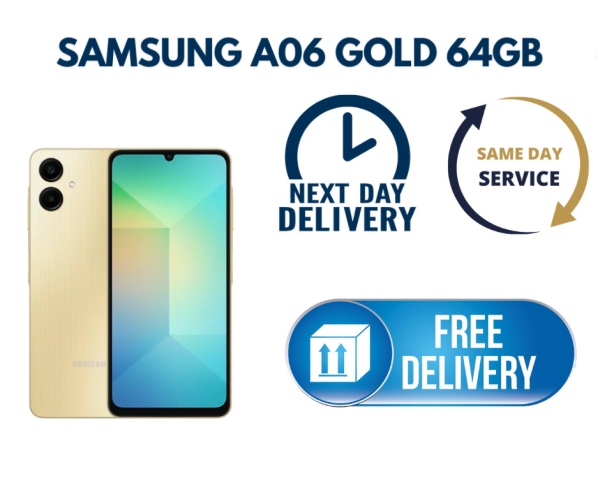 Samsung Galaxy A06 64GB 4G Dual Sim entsperrt gold Farbe Android Smartphone