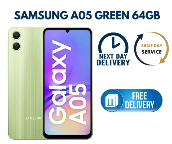 Samsung Galaxy A05 64GB Dual Sim entsperrt grüne Farbe Smartphone makelloser Zustand