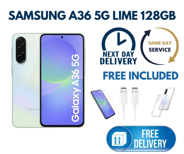 Samsung Galaxy A36 5G 128GB Dual Sim entsperrt limette Farbe Android Smartphone