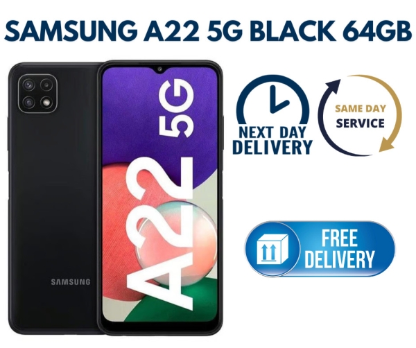 Samsung Galaxy A22 5G 64GB entsperrt Smartphone schwarze Farbe makelloser Zustand
