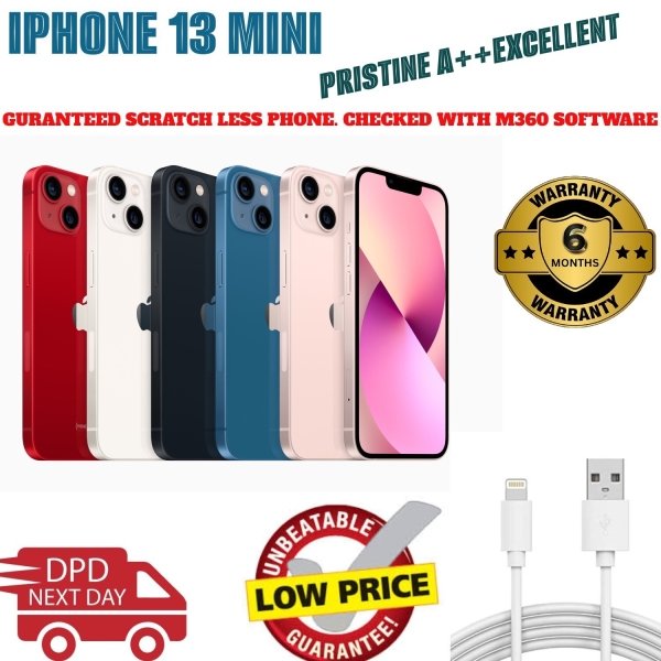 Apple iPhone 13 mini 5G 256GB entsperrt iOS Smartphone makellos A++ERSATZSCHLÄGER