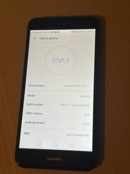 Huawei P8 Lite 2017 PRA-LX1 – (Schwarz) Dual Sim 16GB Android Smartphone