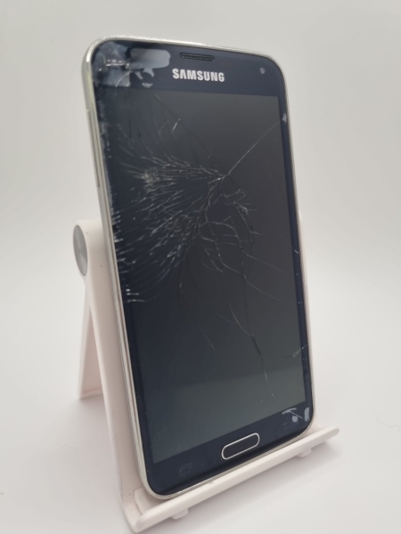 Samsung Galaxy S5 schwarz 5,1″ Android Smartphone gesprungen defekt #E