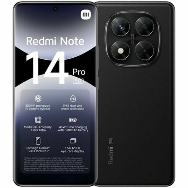 Smartphone Xiaomi Redmi Note 14 Pro 6,67″ 12 GB RAM 512 GB Schwarz