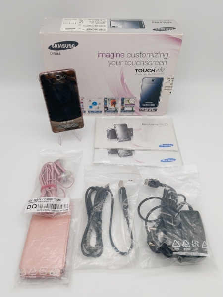 Samsung SGH-F480 TOUCHWIZ Vintage Smartphone – OVP -Coral Pink