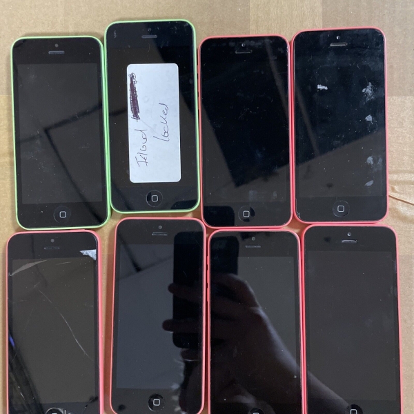 Menge 8 Apple iPhone 5c – ungetestet, für Teile oder Reparatur 6 grün 2 pink