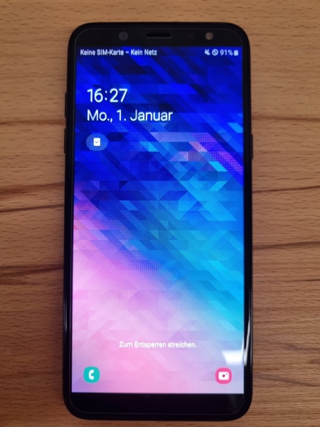Samsung Galaxy A6 – 32GB – Schwarz (Ohne Simlock) (Dual SIM) Smartphone, Handy