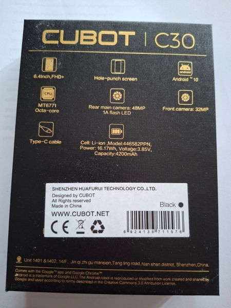 Smartphone Cubot C30, 8/128 Gb