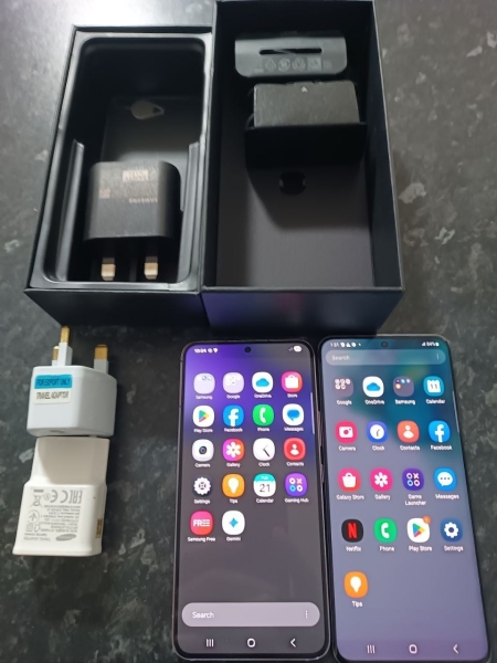 SET Samsung S22 5G 8GB RAM +128GB entsperrt Smartphone + Samsung S20 5G SIM FREI