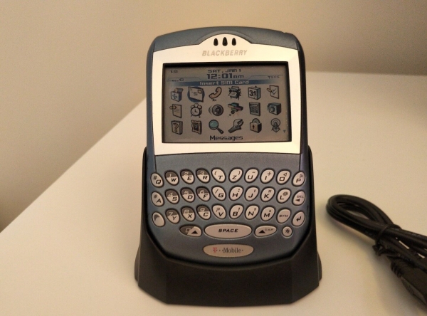 SELTEN QWERTZ BlackBerry 7290 Satin Blue entsperrt Smartphone Sammlerstück Handy