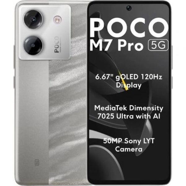 Smartphone Xiaomi POCO M7P 5G 12-512 SV Octa Core 12 GB RAM 512 GB Silberfarb
