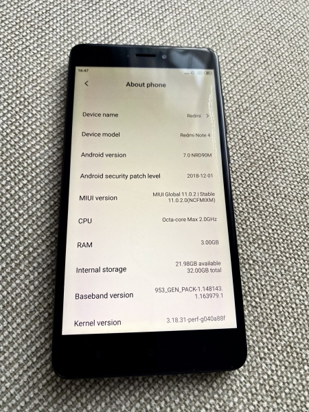 Xiaomi Redmi Note 4 – 32 GB – Smartphone silberfarben (entsperrt) funktionsfähig