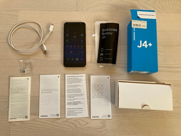 Samsung Galaxy J4+ Plus Smartphone GOLD ++ guter gebrauchter Zustand ++ komplett