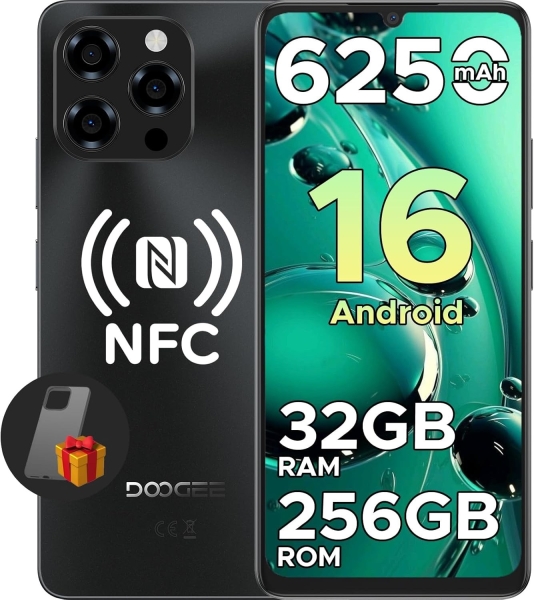 Doogee Note 58 Pro Handys, neuestes Android 16 Smartphone, 6250mAh & 32GB+2