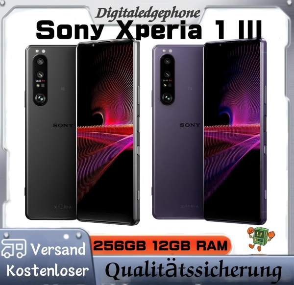 Neu Sony Xperia 1 III (5G) 256GB 12GB RAM Dual SIM 6.5 Zoll Smartphone Handys