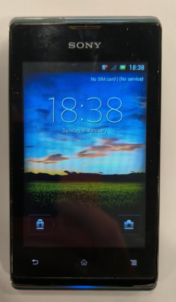 Sony Xperia E schwarz entsperrt 4GB 512MB 3,5″ Android Smartphone
