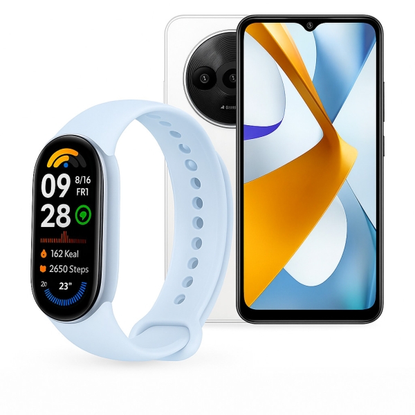 POCO C61 – 3GB + 64GB Smartphone + GRATIS Xiaomi Smart Band 9 (blau) – MEGADEAL