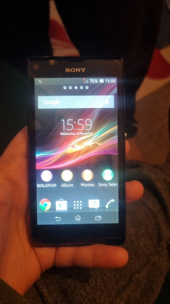 Sony Xperia L C2105 – 8GB Schwarz Entsperrt – Gebrauchter Zustand Retro Android