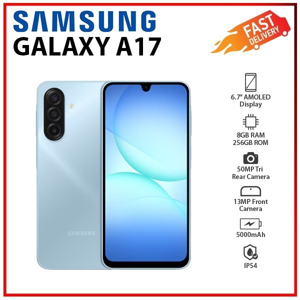 (New) Samsung Galaxy A17 4G 8GB+256GB BLUE Dual SIM Unlocked Android Smartphone