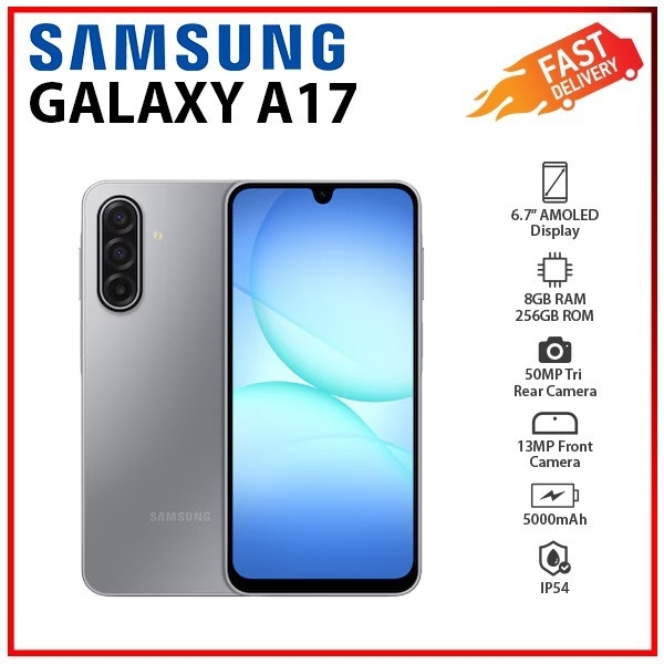 (New) Samsung Galaxy A17 4G 8GB+256GB GREY Dual SIM Unlocked Android Smartphone