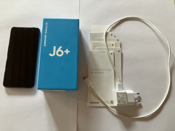 SAMSUNG Handy Smartphone Galaxy J6+ SM-J610FN/DS 32GB 6.0″ schwarz DUOS +OVP M