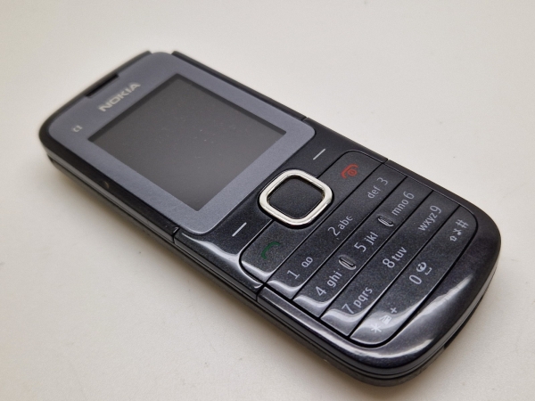 Funktionierendes Retro Nokia C1-01 dunkelgraues (entsperrt) Handy 3UKPORTO
