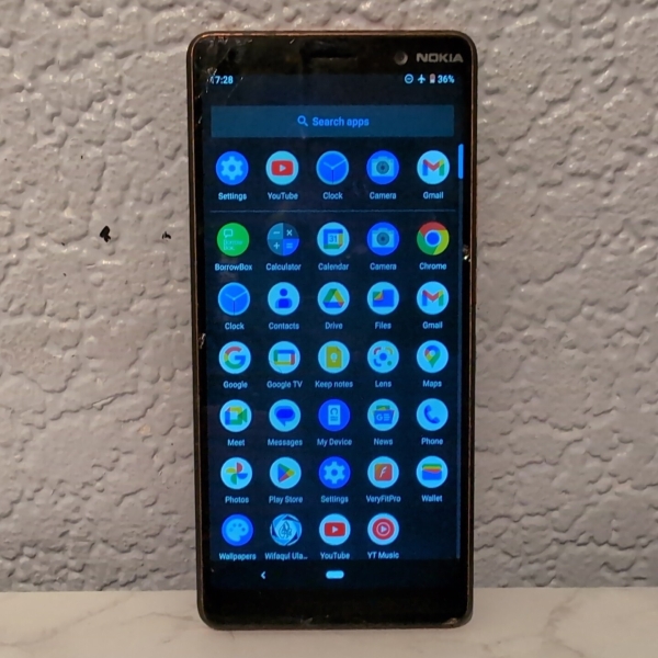 Nokia 7 Plus – 64GB – schwarz/kupfer (entsperrt) Smartphone DISPLAY GESPRUNGEN