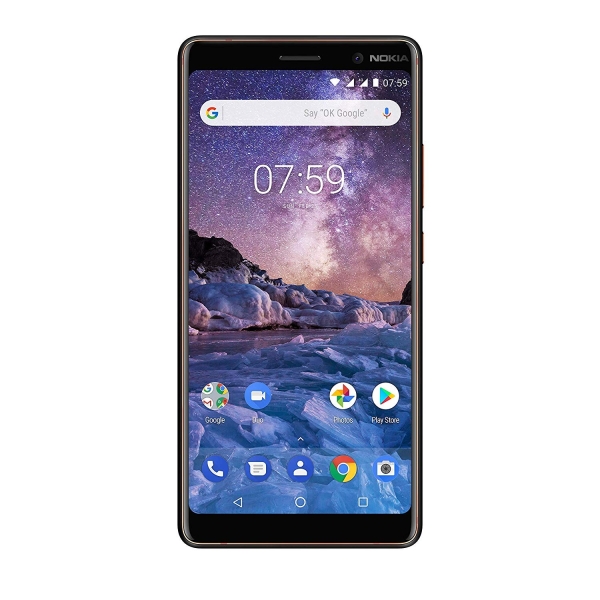Nokia 7 Plus 64GB Smartphone Schwarz/Kupfer (Ohne Simlock) „sehr gut“