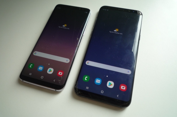 Restposten 2x Samsung Handys – Galaxy S8+ SM-G955F und SM-G950F schwarz blau