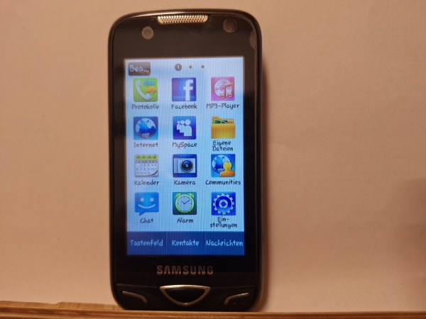 Handy Samsung GT B7722 schwarz ohne Simlock Smartphone dualsim