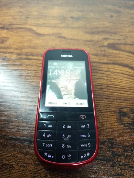 Nokia Asha 203 Dunkelrot „old vintage“ Handy mit Touchscreen Smartphone