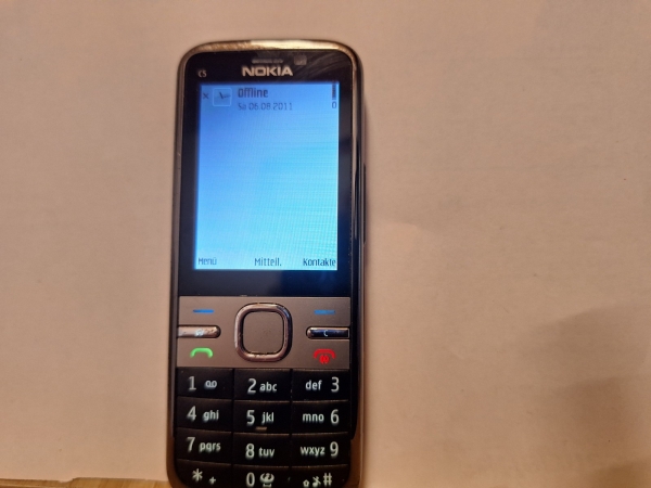 Handy Nokia C5-00 silber  (Ohne Simlock) Smartphone