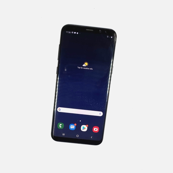 Samsung Galaxy S8+ SM-G955 64GB Schwarz Entsperrt Smashed Screen Funktioniert 381