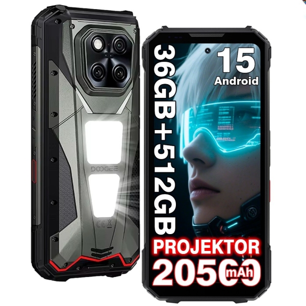 Projektor Smartphone DOOGEE Vmax Play 5G Outdoor Handy 20500mAh 36GB+512GB 6.78″