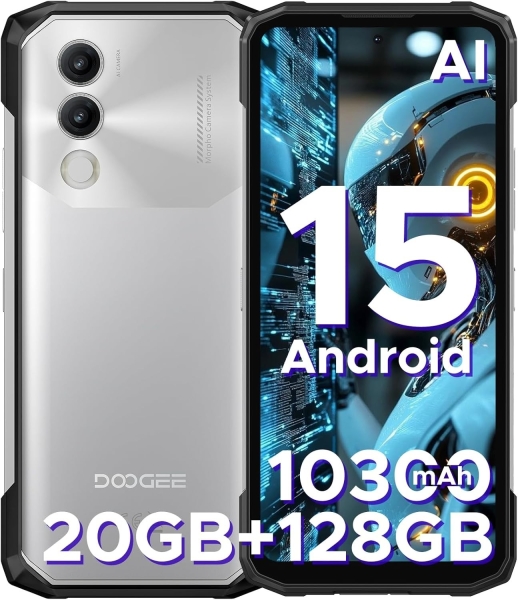 DOOGEE Blade 20 AI Rugged Smartphone – Android 15, 10300mAh Akku, 20GB+128GB
